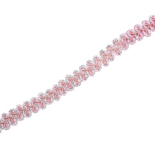 2 Meter Geflochtene Spitzenband 1,2cm Breite,Braid Trim Posamentenborte Spitzenbesatz Zierband,Spitzen Borten Bänder zum DIY Nähen Handwerk,Tischdeko,Kleidung,Vorhang,Geschenkband,Silber Dunkelrosa 2 Meter Geflochtene Spitzenband 1,2cm Breite,Braid Trim Posamentenborte Spitzenbesatz Zierband,Spitzen Borten Bänder zum DIY Nähen Handwerk,Tischdeko,Kleidung,Vorhang,Geschenkband,Silber Dunkelrosa von Whakano