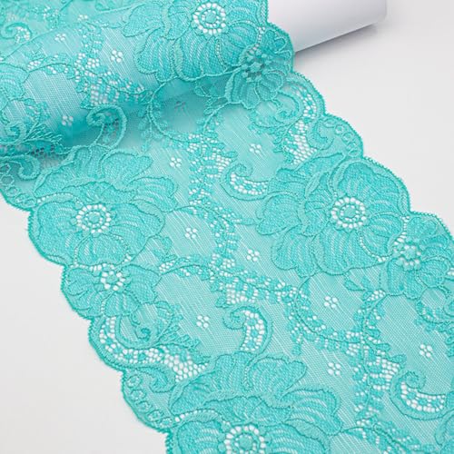 2 Yards 18cm Breite Elastizität Spitze,Vintage Spitzenbordüre,Blumen Muster Spitzenband,Dekoband Spitzen Borten Bänder zum Tischdeko,Hochzeit,Nähen Handwerk,Kleidung,Unterwäsche Deko,Blau Grün 2 Yards 18cm Breite Elastizität Spitze,Vintage Spitzenbordüre,Blumen Muster Spitzenband,Dekoband Spitzen Borten Bänder zum Tischdeko,Hochzeit,Nähen Handwerk,Kleidung,Unterwäsche Deko,Blau Grün von Whakano
