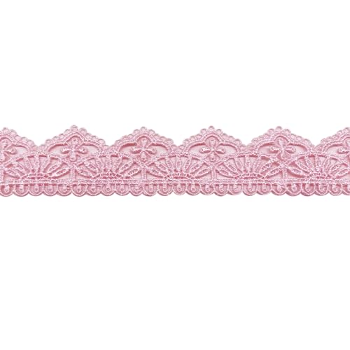 2 Yards Stickerei Spitzenbesatz 2,7cm Breit Spitzenband Dekoband Brautkleid Häkelband Spitzenborte,Band für DIY Nähen Handwerk,Hochzeit,Party,Kopfbedeckung,Vorhänge,Kleider Dekor,Rosa 2 Yards Stickerei Spitzenbesatz 2,7cm Breit Spitzenband Dekoband Brautkleid Häkelband Spitzenborte,Band für DIY Nähen Handwerk,Hochzeit,Party,Kopfbedeckung,Vorhänge,Kleider Dekor,Rosa von Whakano