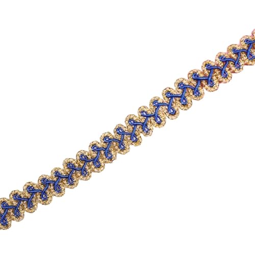 20 Meter Geflochtene Spitzenband 1,2cm Breite,Braid Trim Posamentenborte Spitzenbesatz Zierband,Spitzen Borten Bänder zum DIY Nähen Handwerk,Tischdeko,Kleidung,Vorhang,Geschenkband,Gold Königsblau 20 Meter Geflochtene Spitzenband 1,2cm Breite,Braid Trim Posamentenborte Spitzenbesatz Zierband,Spitzen Borten Bänder zum DIY Nähen Handwerk,Tischdeko,Kleidung,Vorhang,Geschenkband,Gold Königsblau von Whakano