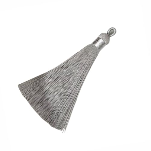 20 Stück 8 cm Mini Quasten mit Kordel Schlaufen,Quasten Anhänger Troddel,für Ohrringe,Tasche,Schlüsselanhänger Riemen Dekor,Schmuckherstellung,Lesezeichen,Souvenirs,DIY Handwerk Zubehör,Silber grau 20 Stück 8 cm Mini Quasten mit Kordel Schlaufen,Quasten Anhänger Troddel,für Ohrringe,Tasche,Schlüsselanhänger Riemen Dekor,Schmuckherstellung,Lesezeichen,Souvenirs,DIY Handwerk Zubehör,Silber grau von Whakano