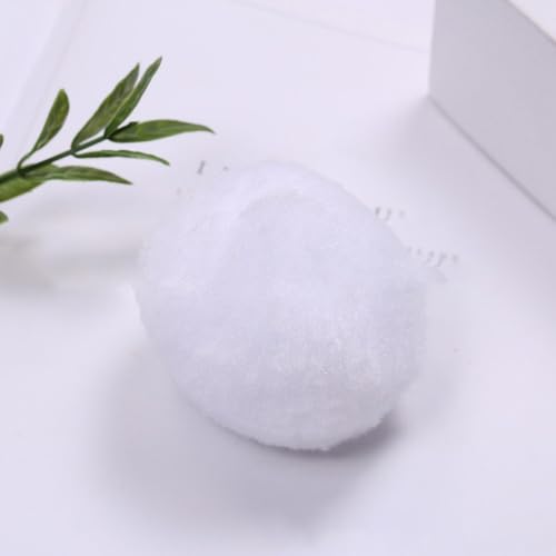 20 Stück Pompons zum Basteln,Weihnachtsdekorationskugel,Bälle Bommel für Dekorieren Verzieren Nähen,Dekorative Pompons für Partydekor,Ostern,Kleidung,DIY Kreativen Handwerk Herstellung,Weiß,7cm von Whakano