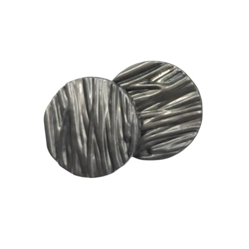 20 Stück edle Vintage Metall Ösenknöpfe,Ersatz Blazer knopf,Knöpfe mit Rindenmuster,knoepfe Zum Annähen,Rund Metallknopf für Mantel,Blazer,Hemd,Jacke,Uniform,DIY Handwerk Nähen Dekor,Schwarzgrau,23mm von Whakano