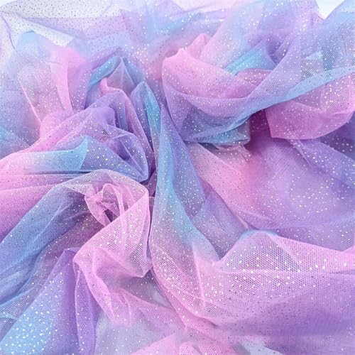 Whakano 3 m Glitzer Pailletten Tüll Stoff 150 cm Breit Netzstoff zum Nähen Dekostoff,Steppstoff zum DIY Nähen Basteln Dekorieren,Schleifen Bühne Kostüm Kleid,Haarschmuck,Hochzeit Party Deko,Rosa Lila Whakano 3 m Glitzer Pailletten Tüll Stoff 150 cm Breit Netzstoff zum Nähen Dekostoff,Steppstoff zum DIY Nähen Basteln Dekorieren,Schleifen Bühne Kostüm Kleid,Haarschmuck,Hochzeit Party Deko,Rosa Lila von Whakano
