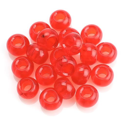 40 Stück Großes Glasperlen zum Basteln,9x14MM,Runde Lose Perlen mit 6mm Loch,Perlen zum Auffädeln,Bastelperlen für DIY Handwerk Dekor,Schmuck Armbänder,Halsketten Ohrringe Schlüsselanhänger,Rot 40 Stück Großes Glasperlen zum Basteln,9x14MM,Runde Lose Perlen mit 6mm Loch,Perlen zum Auffädeln,Bastelperlen für DIY Handwerk Dekor,Schmuck Armbänder,Halsketten Ohrringe Schlüsselanhänger,Rot von Whakano