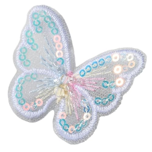 5 Stück Pailletten Schmetterling Perlen Patches 5,5cm,Nähen Patch Aufnäher,Schmetterlinge Deko,Applikationen für Kleidung Taschen Schal Hochzeitsschleier Kopfbedeckungen,Geschenkbox Dekoration,Weiß 5 Stück Pailletten Schmetterling Perlen Patches 5,5cm,Nähen Patch Aufnäher,Schmetterlinge Deko,Applikationen für Kleidung Taschen Schal Hochzeitsschleier Kopfbedeckungen,Geschenkbox Dekoration,Weiß von Whakano