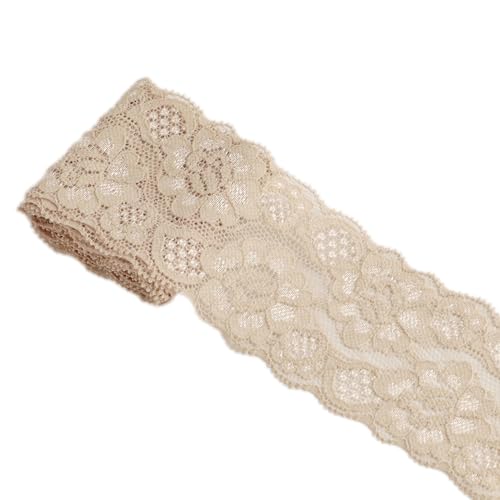 5 Yards 6cm Spitzenband,Elastizität Spitzenbesatz,Elastizität Spitzenband,Blumen Muster Zierband Spitze Blumenband Borte,lace Trim Deko für Unterwäsche Kleidung Hochzeitskleid Tischdeko,Khaki 5 Yards 6cm Spitzenband,Elastizität Spitzenbesatz,Elastizität Spitzenband,Blumen Muster Zierband Spitze Blumenband Borte,lace Trim Deko für Unterwäsche Kleidung Hochzeitskleid Tischdeko,Khaki von Whakano
