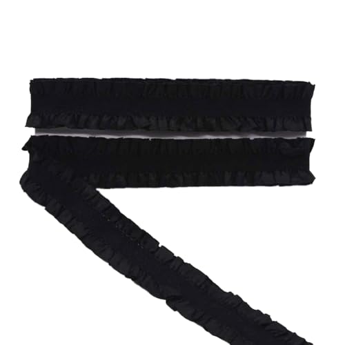 5 Yards Elastizität Spitzenbesatz,Plissee-Rüschen Spitzenband Borte 2,5cm Breit,Dekoband Zierband Spitzenborte,Stretch Band für DIY Nähen Handwerk,Hochzeit,Party,Vorhänge,Kleider Dekor,Schwarz 5 Yards Elastizität Spitzenbesatz,Plissee-Rüschen Spitzenband Borte 2,5cm Breit,Dekoband Zierband Spitzenborte,Stretch Band für DIY Nähen Handwerk,Hochzeit,Party,Vorhänge,Kleider Dekor,Schwarz von Whakano