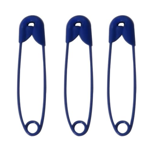 50 Stück 30mm Sicherheitsnadeln Set,Metall Sicherheitsnadel,Reihenmarkierer Häkeln für Kleidung Kunsthandwerk Nähen Stricken Maschenmarkierer,für Home School Büro nähen und Künste Pinning,Königsblau von Whakano