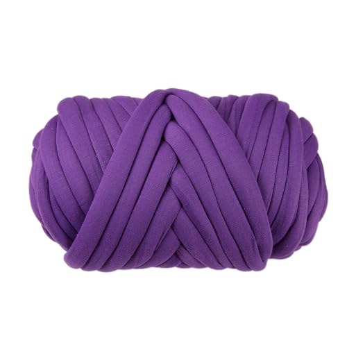 Dicke Wolle Garn,Wolle zum Handstricke,Wolle Sperrige Handstrickgarn,Häkel Wolle Chunky Yarn,Weiches Wollgarn Haustier für DIY Handwerk körbe Decke Kissen Rucksack Haustierkorb,Dunkellila,100g von Whakano