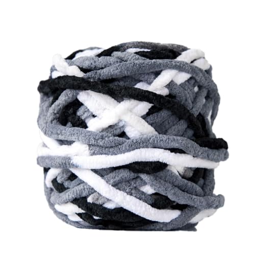 Dicke Wolle Garn 100g,Handstrickgarn,Häkelgarn,Wollgarn,Handstrickgarn zum Stricken Strick Wolle,Häkeln Yarn Crochet,Stricken und Häkeln Basteln,Accessoire,Decken,Schwarz-Weiß-Grau Dicke Wolle Garn 100g,Handstrickgarn,Häkelgarn,Wollgarn,Handstrickgarn zum Stricken Strick Wolle,Häkeln Yarn Crochet,Stricken und Häkeln Basteln,Accessoire,Decken,Schwarz-Weiß-Grau von Whakano
