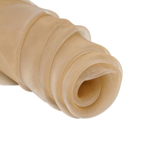 Organza Stoffe zum Nähen Meterware für Bekleidung & Deko,Organza Stoffe Tüll,universal Stoff für Nähen Basteln,Gardine Vorhänge,Tischdecken,Bogen,Kostüm Kleid Bekleidung,2m x 1,5m,Helles Khaki Organza Stoffe zum Nähen Meterware für Bekleidung & Deko,Organza Stoffe Tüll,universal Stoff für Nähen Basteln,Gardine Vorhänge,Tischdecken,Bogen,Kostüm Kleid Bekleidung,2m x 1,5m,Helles Khaki von Whakano
