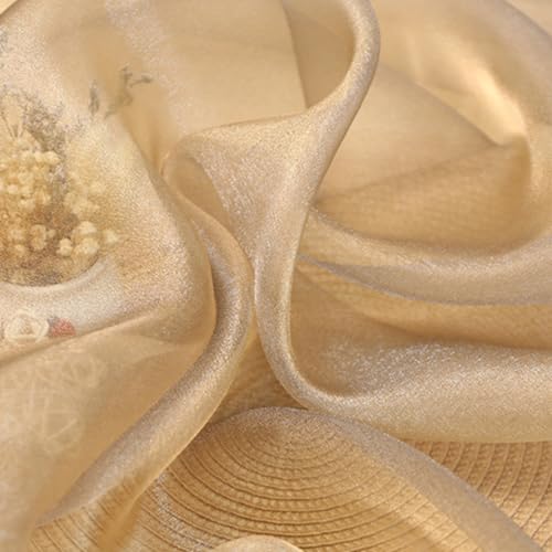 Organza Stoffe zum Nähen Meterware für Bekleidung & Deko,Organza Stoffe Tüll,universal Stoff für Nähen Basteln,Gardine Vorhänge,Tischdecken,Kostüm Kleid Bekleidung,Hochzeit Deko,200cm x 142cm,Gold Organza Stoffe zum Nähen Meterware für Bekleidung & Deko,Organza Stoffe Tüll,universal Stoff für Nähen Basteln,Gardine Vorhänge,Tischdecken,Kostüm Kleid Bekleidung,Hochzeit Deko,200cm x 142cm,Gold von Whakano