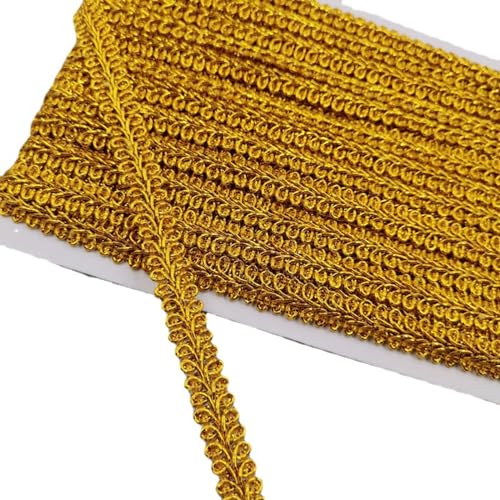 Polyester Braid Spitzenbesatz Centipede Spitzenband Verziert 11mm,Geflochten Posamenten Borte Braid Trim Borten Bänder,für Vorhang Kostüm Schonbezug Polsterung Nähen Wohnkultur,12m,Tiefes Gold Polyester Braid Spitzenbesatz Centipede Spitzenband Verziert 11mm,Geflochten Posamenten Borte Braid Trim Borten Bänder,für Vorhang Kostüm Schonbezug Polsterung Nähen Wohnkultur,12m,Tiefes Gold von Whakano