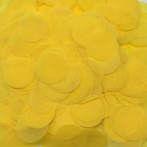 Runde Konfetti 2,5cm,Konfetti 50g Deko Papier Konfetti Streudeko Confetti Geburtstag Karneval Weihnachten Taufe Neujahrsdeko Kindergeburtstag Dekoration,Partyzubehör,Gelb von Whakano