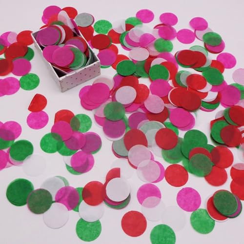 Runde Konfetti 50g,Konfetti 2,5cm Deko Papier Konfetti ca.5000 Stück Streudeko Confetti Geburtstag Karneval Weihnachten Taufe Neujahrsdeko Kindergeburtstag Dekoration,Partyzubehör,Rot Grün Runde Konfetti 50g,Konfetti 2,5cm Deko Papier Konfetti ca.5000 Stück Streudeko Confetti Geburtstag Karneval Weihnachten Taufe Neujahrsdeko Kindergeburtstag Dekoration,Partyzubehör,Rot Grün von Whakano