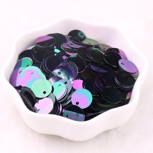 Runde Pailletten 10mm,Pailletten zum Basteln,Pailletten mit Loch,Handwerk Pailletten Spangles,PVC-Paillettenflocken,ür DIY Herstellung,Kleidung,Basteln,Nähen,Schmuck Dekor,Ca.280 Stück,Schwarz Bunt Runde Pailletten 10mm,Pailletten zum Basteln,Pailletten mit Loch,Handwerk Pailletten Spangles,PVC-Paillettenflocken,ür DIY Herstellung,Kleidung,Basteln,Nähen,Schmuck Dekor,Ca.280 Stück,Schwarz Bunt von Whakano