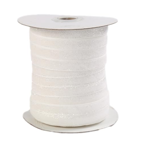 Whakano Samtband Glitzer Samt Dekoband Schleifenband Schmuckband Geschenkband,zum Verpacken von Geschenken,Nähen,Hochzeitsdekoration,Weihnachtsdekoration,Weiß,1 cm x 50 Yards Whakano Samtband Glitzer Samt Dekoband Schleifenband Schmuckband Geschenkband,zum Verpacken von Geschenken,Nähen,Hochzeitsdekoration,Weihnachtsdekoration,Weiß,1 cm x 50 Yards von Whakano