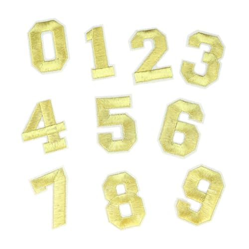 Whakano 0-9 Zahlen Bestickte Patches,Stickerei Patches,Zahlen Number Aufnäher Zum Aufbügeln,für Rucksäcke,Hüte,Schuhe,Jeans,Kostümzubehör,Handy-Hüllen,Basteln Dekoration,Gold Whakano 0-9 Zahlen Bestickte Patches,Stickerei Patches,Zahlen Number Aufnäher Zum Aufbügeln,für Rucksäcke,Hüte,Schuhe,Jeans,Kostümzubehör,Handy-Hüllen,Basteln Dekoration,Gold von Whakano