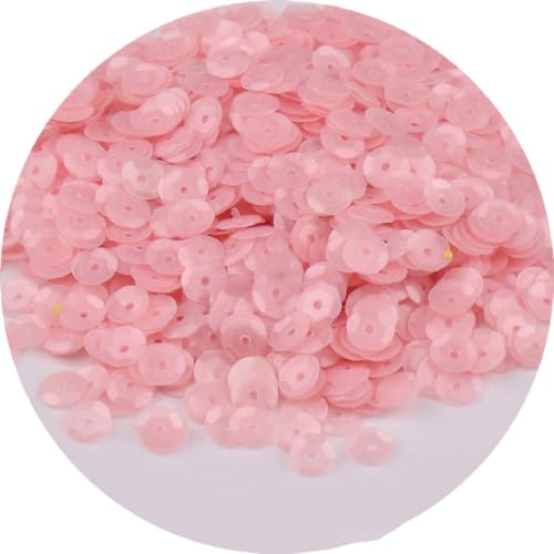 Whakano 1 Pack Pailletten zum basteln,Pailletten 6mm,Lose Pailletten,Handwerk Pailletten Spangles,für DIY Herstellung,Kleidung,Basteln Kunsthandwerk,Nähen,Hochzeitsdekor,ca.1000 pro Paket,Rosa von Whakano