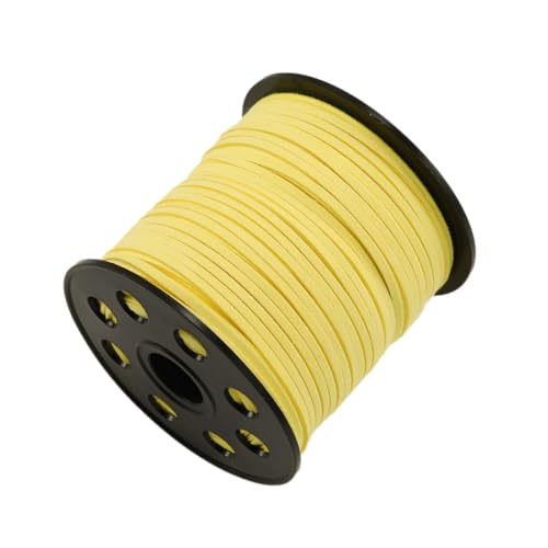 Whakano 1 Stück 10 M x 2,5mm Lederschnur Lederband Faux Wildleder Schnur,Klassik Basteln Lederschnüre DIY Band für Armbänder,für Schmuckherstellung DIY Handwerk Halsketten,Geschenkverpackung,Gelb Whakano 1 Stück 10 M x 2,5mm Lederschnur Lederband Faux Wildleder Schnur,Klassik Basteln Lederschnüre DIY Band für Armbänder,für Schmuckherstellung DIY Handwerk Halsketten,Geschenkverpackung,Gelb von Whakano
