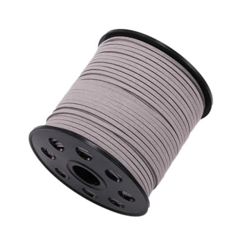 Whakano 1 Stück 10 M x 2,5mm Lederschnur Lederband Faux Wildleder Schnur,Klassik Basteln Lederschnüre DIY Band für Armbänder,für Schmuckherstellung DIY Handwerk Halsketten,Geschenkverpackung,Grau Whakano 1 Stück 10 M x 2,5mm Lederschnur Lederband Faux Wildleder Schnur,Klassik Basteln Lederschnüre DIY Band für Armbänder,für Schmuckherstellung DIY Handwerk Halsketten,Geschenkverpackung,Grau von Whakano