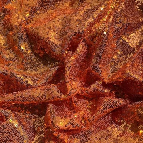 Whakano 1 Yard Glänzender Pailletten Stoff,130 cm Breit,Dekostoff,zum Nähen Basteln Dekorieren,Handwerken,Vorhänge Bühne Kostüm Kleid Bekleidung,Hochzeit Party Karneval Bankett Deko,Dunkelorange Whakano 1 Yard Glänzender Pailletten Stoff,130 cm Breit,Dekostoff,zum Nähen Basteln Dekorieren,Handwerken,Vorhänge Bühne Kostüm Kleid Bekleidung,Hochzeit Party Karneval Bankett Deko,Dunkelorange von Whakano