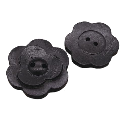 Whakano 10 Stück Blumen Holzknöpfe 2 Loch,Dekorative Knöpfe für Nähen Basteln von Dekorationen,für DIY Stricken Nähen Mäntel Kleidung Anzüge Jacke Malerei Scrapbooking Geschenk Deko,Schwarz,30mm Whakano 10 Stück Blumen Holzknöpfe 2 Loch,Dekorative Knöpfe für Nähen Basteln von Dekorationen,für DIY Stricken Nähen Mäntel Kleidung Anzüge Jacke Malerei Scrapbooking Geschenk Deko,Schwarz,30mm von Whakano