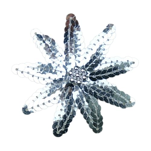 Whakano 10 Stück Glitzer Neunzackiger Stern Pailletten Bestickte Aufnäher zum Aufnähen,8cm,Nähen Handwerk Zubehör,für Kleid Jacken Jeans Kleidung Rucksäcke,Geschenkbox,DIY-Kopfbedeckungs dekor,Silber Whakano 10 Stück Glitzer Neunzackiger Stern Pailletten Bestickte Aufnäher zum Aufnähen,8cm,Nähen Handwerk Zubehör,für Kleid Jacken Jeans Kleidung Rucksäcke,Geschenkbox,DIY-Kopfbedeckungs dekor,Silber von Whakano