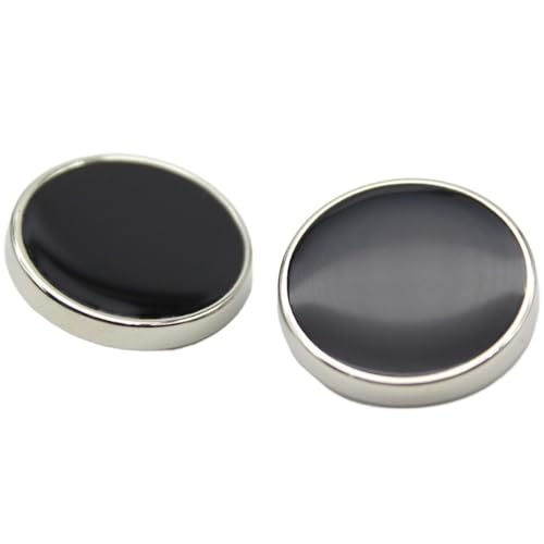 Whakano 10 Stück Runde Knöpfe Zum Aufnäher Metall Knöpfe mit Schaft,Bastelknöpfe,Kleidung Knöpfe,Ersatz Knöpfe Buttons für DIY Nähen Mäntel Cardigan,Anzug,Hemd,Geschenkbox-Dekor,Schwarz Silber,23mm Whakano 10 Stück Runde Knöpfe Zum Aufnäher Metall Knöpfe mit Schaft,Bastelknöpfe,Kleidung Knöpfe,Ersatz Knöpfe Buttons für DIY Nähen Mäntel Cardigan,Anzug,Hemd,Geschenkbox-Dekor,Schwarz Silber,23mm von Whakano