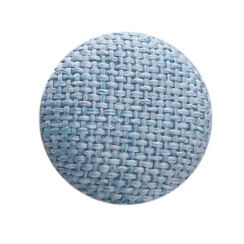 Whakano 10 Stück Runde Knöpfe zum Aufnähen,Dekorative Knöpfe mit Metall-Aluminium-Schaft,DIY-Bastelknöpfe,Buttons für DIY Nähen Pullover Mäntel Cardigan,Anzug,Hemd,Scrapbooking,Hellblau,30MM von Whakano