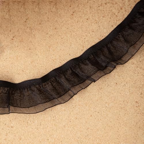 10 Yards Elastizität Spitze,Plissierter Stretch Spitzenbordüre,Rüschen Spitzenband,Dekoband Spitzen Borten Bänder zum Tischdeko,Hochzeit,Nähen Handwerk,Kleidung,Unterwäsche Deko,2,8cm,Schwarz B 10 Yards Elastizität Spitze,Plissierter Stretch Spitzenbordüre,Rüschen Spitzenband,Dekoband Spitzen Borten Bänder zum Tischdeko,Hochzeit,Nähen Handwerk,Kleidung,Unterwäsche Deko,2,8cm,Schwarz B von Whakano