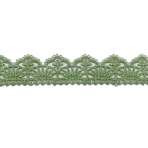 Whakano 10 Yards Stickerei Spitzenbesatz 2,7cm Breit Spitzenband Dekoband Brautkleid Häkelband Spitzenborte,Band für DIY Nähen Handwerk,Hochzeit,Party,Kopfbedeckung,Vorhänge,Kleider Dekor,Grün Whakano 10 Yards Stickerei Spitzenbesatz 2,7cm Breit Spitzenband Dekoband Brautkleid Häkelband Spitzenborte,Band für DIY Nähen Handwerk,Hochzeit,Party,Kopfbedeckung,Vorhänge,Kleider Dekor,Grün von Whakano