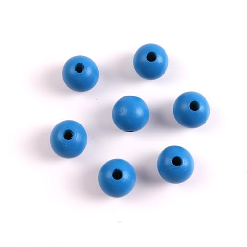 Whakano 100 Stück Holzperlen Runde Natürliche Lose Spacer Perlen,Groß Holzkugeln mit Loch,für DIY Bastelarbeiten Dekorationen,Armband Halskette,auffädeln,Makramee Schmuck Herstellung,16mm,Königsblau Whakano 100 Stück Holzperlen Runde Natürliche Lose Spacer Perlen,Groß Holzkugeln mit Loch,für DIY Bastelarbeiten Dekorationen,Armband Halskette,auffädeln,Makramee Schmuck Herstellung,16mm,Königsblau von Whakano