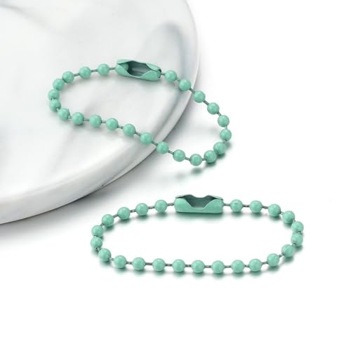 Whakano 100 Stück Kugelkette Metall Perlen Kette Hängekette 2,4 mm,Passenden Anschlüssen Kugelkette,Kette Für Schlüsselanhänger,Hängende Ornamente,Für DIY-Schmuckherstellung Tag,Mintgrün,10cm Whakano 100 Stück Kugelkette Metall Perlen Kette Hängekette 2,4 mm,Passenden Anschlüssen Kugelkette,Kette Für Schlüsselanhänger,Hängende Ornamente,Für DIY-Schmuckherstellung Tag,Mintgrün,10cm von Whakano