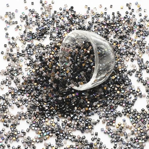 Whakano 100 Stück Quadratische Glasperlen,Perlen Zum Auffädeln,Glasperlen mit Loch,Basteln Schmuckherstellung,für Halsketten Herstellung und Halskette Ohrringe Heimdeko,Schwarz,3mm Whakano 100 Stück Quadratische Glasperlen,Perlen Zum Auffädeln,Glasperlen mit Loch,Basteln Schmuckherstellung,für Halsketten Herstellung und Halskette Ohrringe Heimdeko,Schwarz,3mm von Whakano