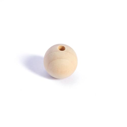 Whakano 100 Stück Runde Holzperlen mit Loch,Runde Holzkugeln Natur,Natürliche Lose Spacer Perlen zum Auffädeln,unbehandelt Holz Perlen zum Makramee Basteln Armband DIY Malen etc.,25mm Whakano 100 Stück Runde Holzperlen mit Loch,Runde Holzkugeln Natur,Natürliche Lose Spacer Perlen zum Auffädeln,unbehandelt Holz Perlen zum Makramee Basteln Armband DIY Malen etc.,25mm von Whakano
