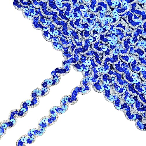 Whakano 13 Meters Länge 1 cm Breite Glitzer Pailletten Bänder,Paillettenbesatz Dekoband Pailletten Zierband,für BauchtanzgüRtel,Nähen Handwerk,Vorhänge,Kleidung Deko,Geschenkverpackung,Königsblau B Whakano 13 Meters Länge 1 cm Breite Glitzer Pailletten Bänder,Paillettenbesatz Dekoband Pailletten Zierband,für BauchtanzgüRtel,Nähen Handwerk,Vorhänge,Kleidung Deko,Geschenkverpackung,Königsblau B von Whakano