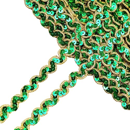 Whakano 13 Meters Länge 1 cm Breite Glitzer Pailletten Bänder,Paillettenbesatz Dekoband Pailletten Zierband,für BauchtanzgüRtel,Nähen Handwerk,Vorhänge,Kleidung Deko,Geschenkverpackung,Grün A Whakano 13 Meters Länge 1 cm Breite Glitzer Pailletten Bänder,Paillettenbesatz Dekoband Pailletten Zierband,für BauchtanzgüRtel,Nähen Handwerk,Vorhänge,Kleidung Deko,Geschenkverpackung,Grün A von Whakano
