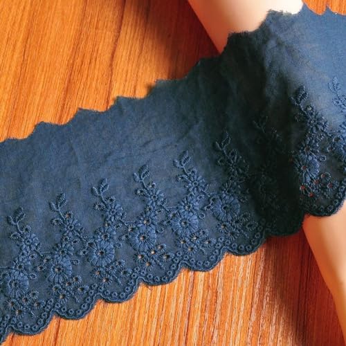 Whakano 15 Yards Baumwolle Spitzenbesatz 11cm Breit,Spitzenband,Dekoband Zierband Spitzenborte,Band für DIY Nähen Handwerk,Kleidung,Hochzeitskleid,Kopfbedeckung,Vorhänge,Kleider Dekor,Navy Blau Whakano 15 Yards Baumwolle Spitzenbesatz 11cm Breit,Spitzenband,Dekoband Zierband Spitzenborte,Band für DIY Nähen Handwerk,Kleidung,Hochzeitskleid,Kopfbedeckung,Vorhänge,Kleider Dekor,Navy Blau von Whakano