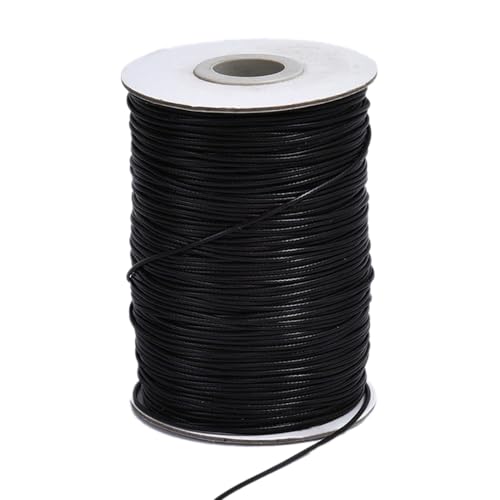 Whakano 160m x 1mm Polyesterwachsfaden Bänder Rundes Kunstlederseil,Reißfeste Kordel gewachst,DIY Band für Armbänder,für Schmuckherstellung DIY Handwerk Halsketten,Makramee,Geschenkverpackung,Schwarz Whakano 160m x 1mm Polyesterwachsfaden Bänder Rundes Kunstlederseil,Reißfeste Kordel gewachst,DIY Band für Armbänder,für Schmuckherstellung DIY Handwerk Halsketten,Makramee,Geschenkverpackung,Schwarz von Whakano