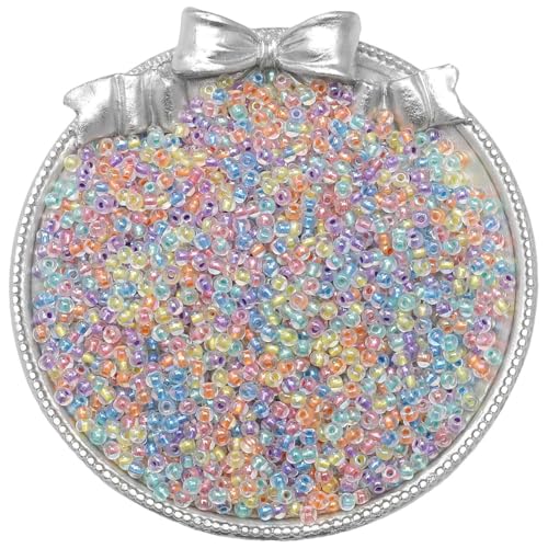 Whakano 170 Stück Glas Perlen Pony Beads,Rocailles Perlen,10g Lose Perlen,Bastelperlen für DIY Handwerk Dekor,Armbänder,Halsketten Ohrringe,Schmuckherstellung,Kopfbedeckung,Bunt,4mm Whakano 170 Stück Glas Perlen Pony Beads,Rocailles Perlen,10g Lose Perlen,Bastelperlen für DIY Handwerk Dekor,Armbänder,Halsketten Ohrringe,Schmuckherstellung,Kopfbedeckung,Bunt,4mm von Whakano