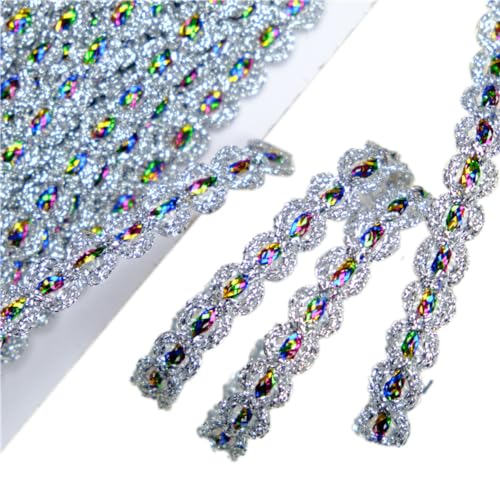Whakano 18 m Glänzende Bunte Spitze 1,1cm,Geflochten Band Glitzer Borte aus Dekoband Zierband Geschenkband Bortenband für DIY Nähen Handwerk,für Hochzeit,Kleidung Deko,Stirnband,Gürtel,1 Stück Silber Whakano 18 m Glänzende Bunte Spitze 1,1cm,Geflochten Band Glitzer Borte aus Dekoband Zierband Geschenkband Bortenband für DIY Nähen Handwerk,für Hochzeit,Kleidung Deko,Stirnband,Gürtel,1 Stück Silber von Whakano