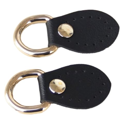 Whakano 2 Paar Leder-D-Ringe zum Nähen,PU Lederschnallen mit Ösen,Taschenverschluss Lederriemen mit D-Ring,Ersatz DIY Nähen Taschenzubehör,D Ringe Schnalle für Rucksack,Handtaschen,Gold Schwarz Whakano 2 Paar Leder-D-Ringe zum Nähen,PU Lederschnallen mit Ösen,Taschenverschluss Lederriemen mit D-Ring,Ersatz DIY Nähen Taschenzubehör,D Ringe Schnalle für Rucksack,Handtaschen,Gold Schwarz von Whakano