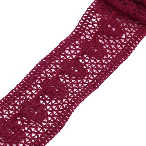 Whakano 2 m 7,5cm Baumwolle Spitzenband Spitzenbordüre Häkel-Borte Spitze,Dekoband Spitzen Borten Bänder zum Tischdeko,Hochzeit Deko,Nähen Handwerk,Kleidung Deko,Scrapbooking,Weinrot Whakano 2 m 7,5cm Baumwolle Spitzenband Spitzenbordüre Häkel-Borte Spitze,Dekoband Spitzen Borten Bänder zum Tischdeko,Hochzeit Deko,Nähen Handwerk,Kleidung Deko,Scrapbooking,Weinrot von Whakano