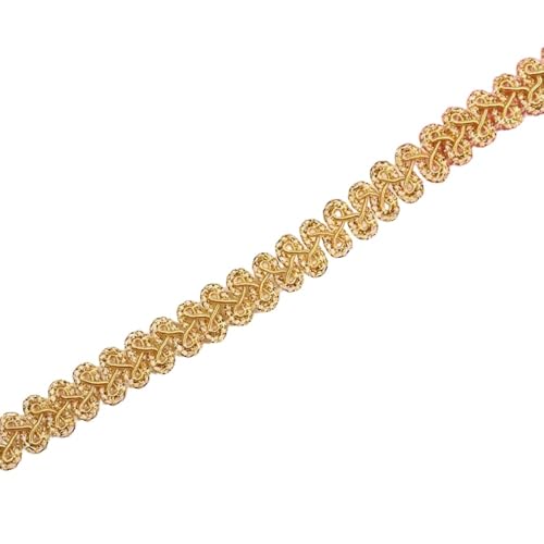 Whakano 20 Meter Geflochtene Spitzenband 1,2cm Breite,Braid Trim Posamentenborte Spitzenbesatz Zierband,Spitzen Borten Bänder zum DIY Nähen Handwerk,Tischdeko,Kleidung,Vorhang,Geschenkband,Gold Gelb Whakano 20 Meter Geflochtene Spitzenband 1,2cm Breite,Braid Trim Posamentenborte Spitzenbesatz Zierband,Spitzen Borten Bänder zum DIY Nähen Handwerk,Tischdeko,Kleidung,Vorhang,Geschenkband,Gold Gelb von Whakano