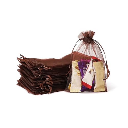 Whakano 20 Stück Bunt Organzasäckchen mit Kordelzug,Organzabeutel,Schmuckbeutel,GeschenkSack,für Hochzeit Geburtstag Süßigkeiten Schmuck Geschenkverpackung Party Mit Schnur,Braun,10x15cm Whakano 20 Stück Bunt Organzasäckchen mit Kordelzug,Organzabeutel,Schmuckbeutel,GeschenkSack,für Hochzeit Geburtstag Süßigkeiten Schmuck Geschenkverpackung Party Mit Schnur,Braun,10x15cm von Whakano