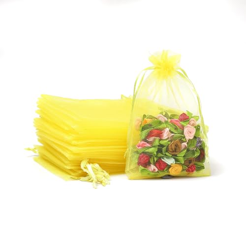 Whakano 20 Stück Bunt Organzasäckchen mit Kordelzug,Organzabeutel,Schmuckbeutel,GeschenkSack,für Hochzeit Geburtstag Süßigkeiten Schmuck Geschenkverpackung Party Mit Schnur,Gelb,10x15cm Whakano 20 Stück Bunt Organzasäckchen mit Kordelzug,Organzabeutel,Schmuckbeutel,GeschenkSack,für Hochzeit Geburtstag Süßigkeiten Schmuck Geschenkverpackung Party Mit Schnur,Gelb,10x15cm von Whakano
