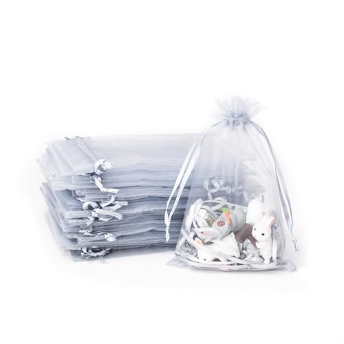 Whakano 20 Stück Bunt Organzasäckchen mit Kordelzug,Organzabeutel,Schmuckbeutel,GeschenkSack,für Hochzeit Geburtstag Süßigkeiten Schmuck Geschenkverpackung Party Mit Schnur,Hellgrau,20x30cm Whakano 20 Stück Bunt Organzasäckchen mit Kordelzug,Organzabeutel,Schmuckbeutel,GeschenkSack,für Hochzeit Geburtstag Süßigkeiten Schmuck Geschenkverpackung Party Mit Schnur,Hellgrau,20x30cm von Whakano