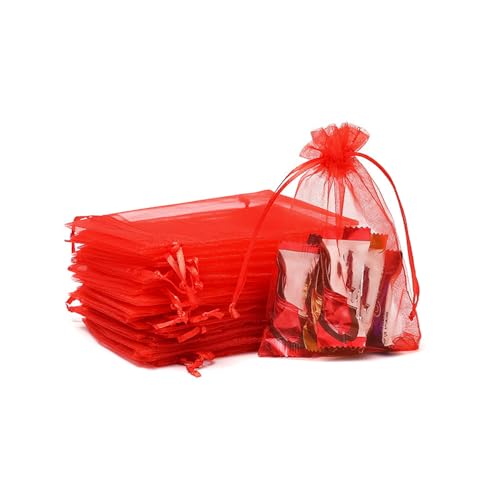 Whakano 20 Stück Bunt Organzasäckchen mit Kordelzug,Organzabeutel,Schmuckbeutel,GeschenkSack,für Hochzeit Geburtstag Süßigkeiten Schmuck Geschenkverpackung Party Mit Schnur,Rot,25x35cm Whakano 20 Stück Bunt Organzasäckchen mit Kordelzug,Organzabeutel,Schmuckbeutel,GeschenkSack,für Hochzeit Geburtstag Süßigkeiten Schmuck Geschenkverpackung Party Mit Schnur,Rot,25x35cm von Whakano